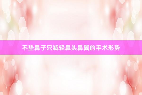 不垫鼻子只减轻鼻头鼻翼的手术形势